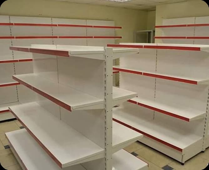 Стеллаж пристенный, размер: 1250х500х1850